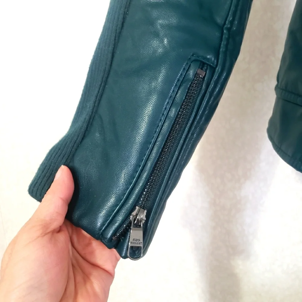 Steve Madden Green Faux Leather Jacket...size:M